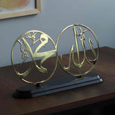 Allah (SWT) and Muhammad (PBUH) Shiny Metal Table Decors Islamic Wall Art - Islamic Wall Art Store